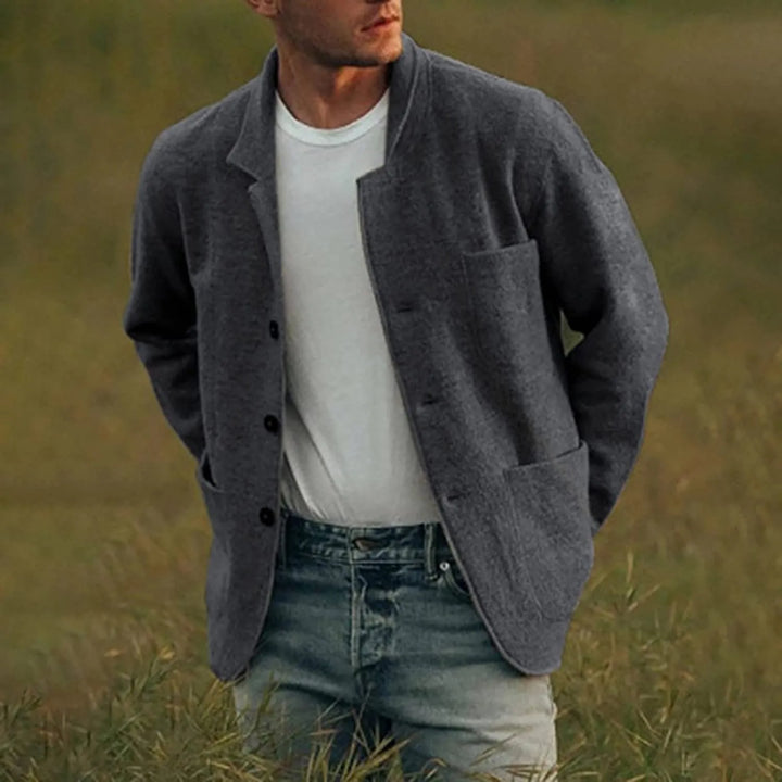 Franciszek | Kardigan męska casual regular fit z kieszeniami