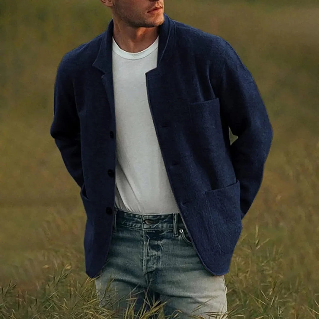 Franciszek | Kardigan męska casual regular fit z kieszeniami