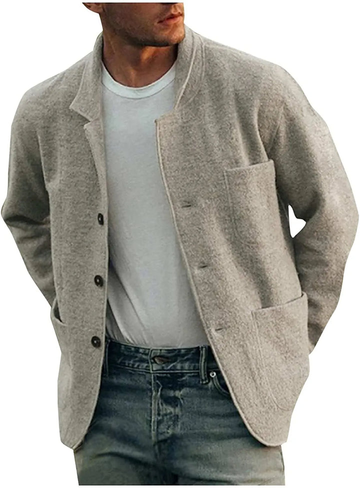Franciszek | Kardigan męska casual regular fit z kieszeniami