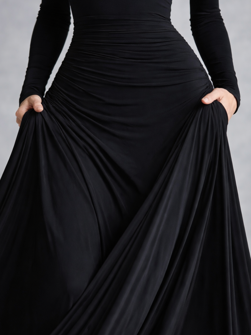 Marzena | Sukienka damska maxi z Drapowaniem w Talii