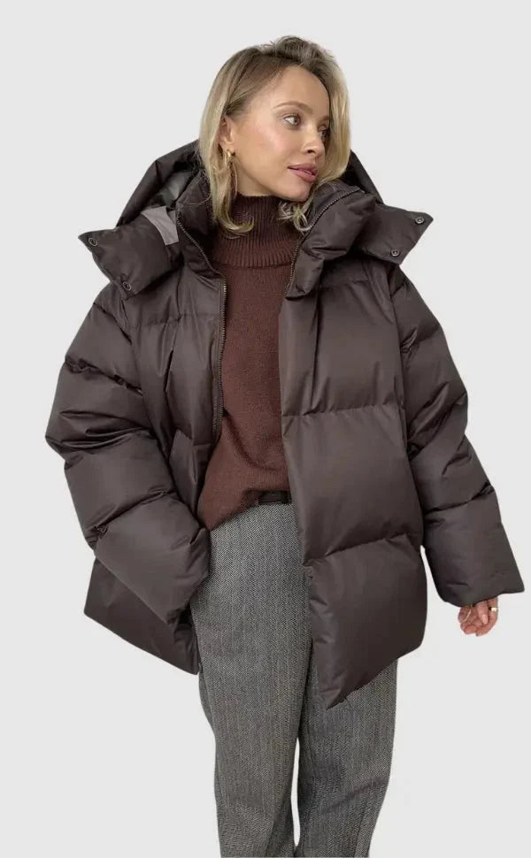 Dorota | Kurtka zimowa damska oversize z kapturem