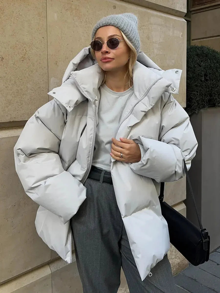 Dorota | Kurtka zimowa damska oversize z kapturem