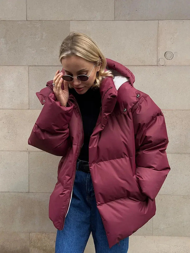 Dorota | Kurtka zimowa damska oversize z kapturem