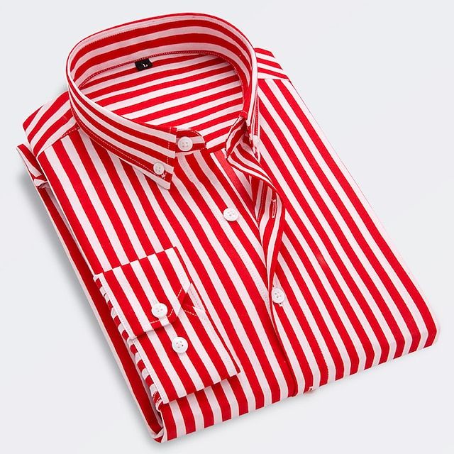 Rafał | Koszula Męska Bawełniana W Paski Slim Fit Letnia