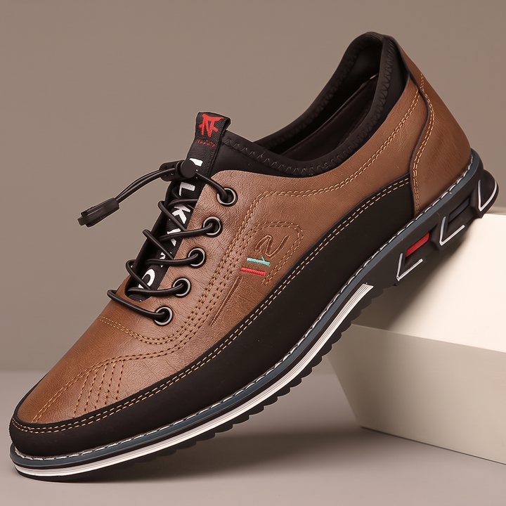 Sebastian | Buty oxford męskie ze Skóry z Gumową Podeszwą