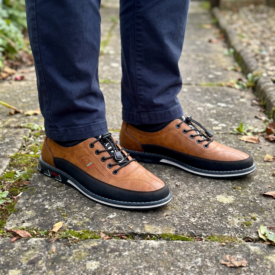 Sebastian | Buty oxford męskie ze Skóry z Gumową Podeszwą