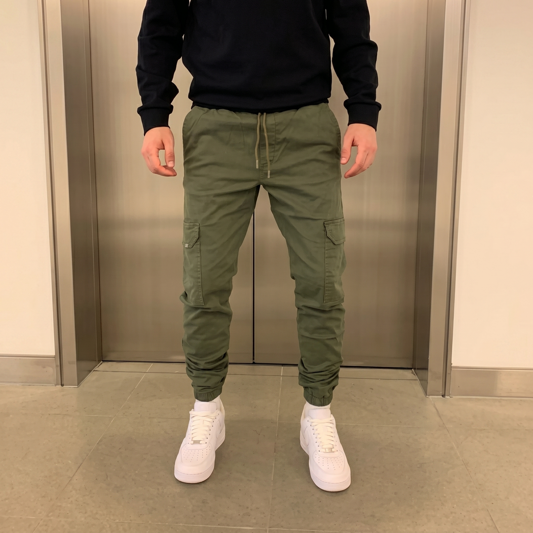 Tomasz | Spodnie cargo męskie jogger z Regulowanym Pasem