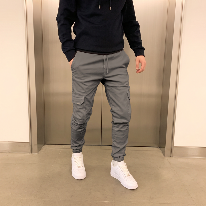 Tomasz | Spodnie cargo męskie jogger z Regulowanym Pasem