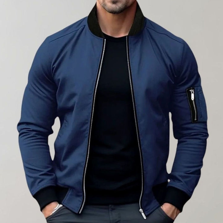 Tomasz | Kurtka Bomberka Męska Slim Fit Na Zamek