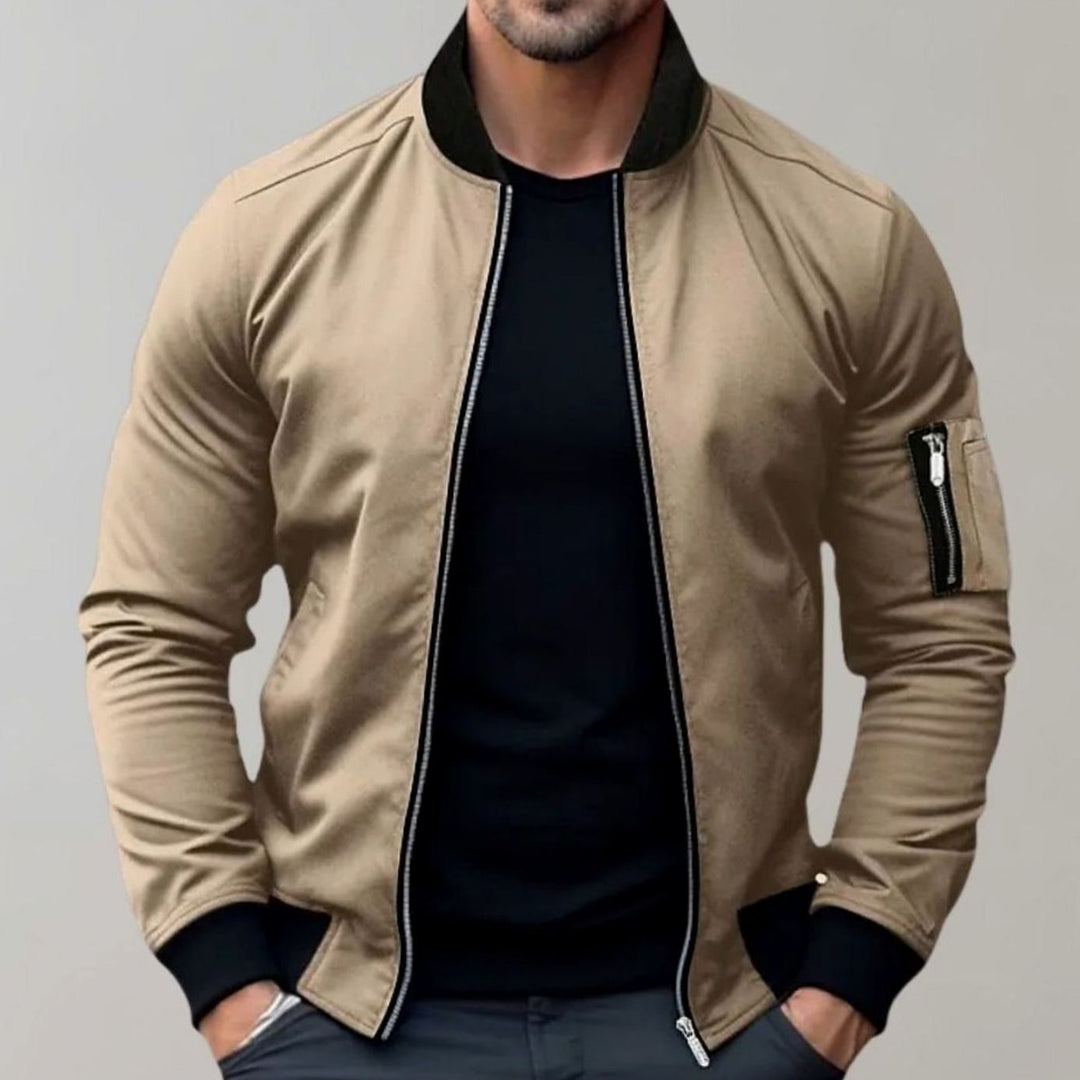 Tomasz | Kurtka Bomberka Męska Slim Fit Na Zamek