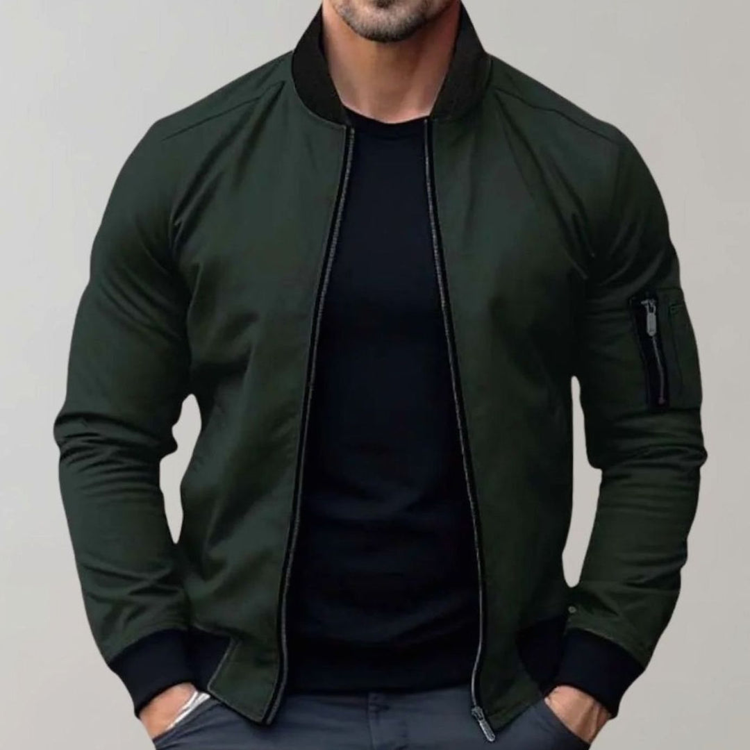 Tomasz | Kurtka Bomberka Męska Slim Fit Na Zamek