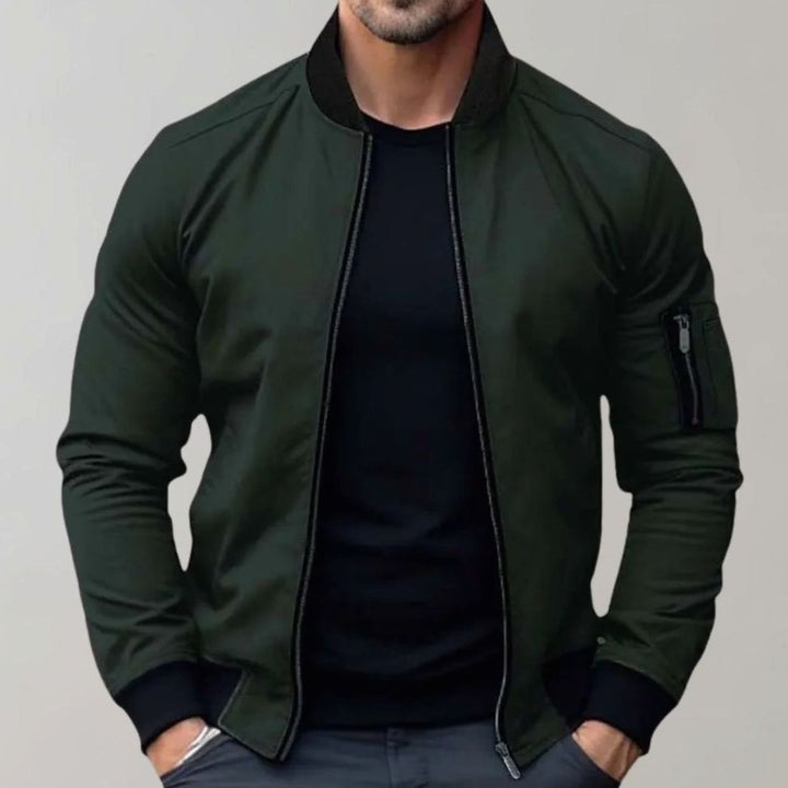 Tomasz | Kurtka Bomberka Męska Slim Fit Na Zamek