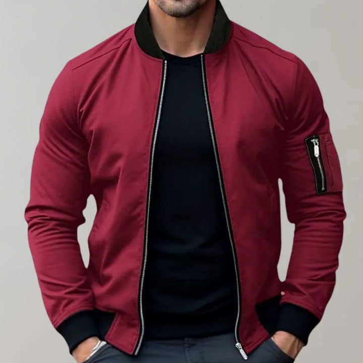 Tomasz | Kurtka Bomberka Męska Slim Fit Na Zamek