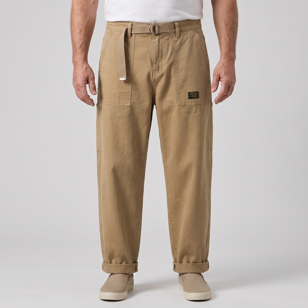 Tomasz | Spodnie cargo męskie w stylu vintage z Kieszeniami