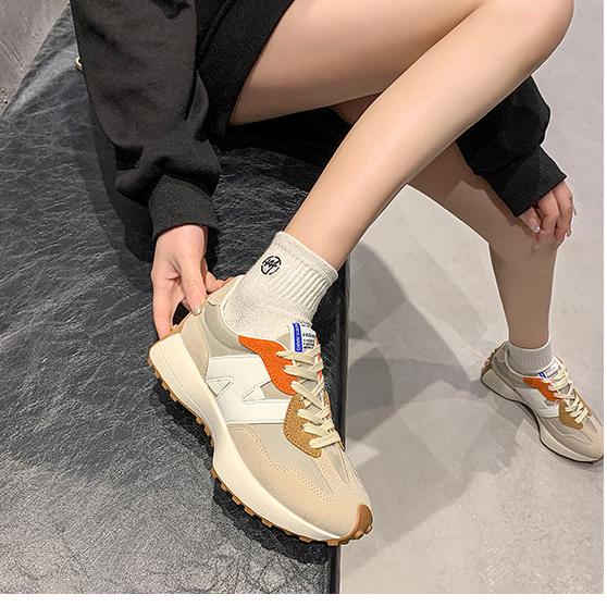 Weronika | Sneakersy damskie sportowe z kontrastowymi panelami