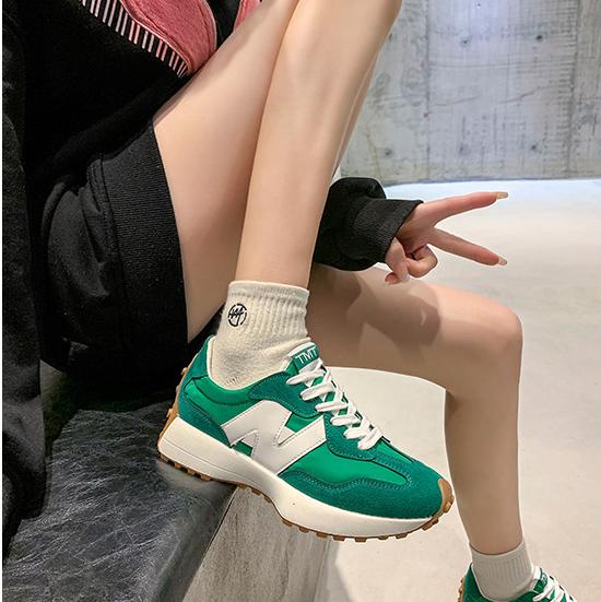 Weronika | Sneakersy damskie sportowe z kontrastowymi panelami